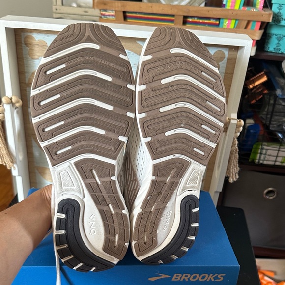 Brooks Cream, Gray and taupe Running Shoes - Picture 6 of 15